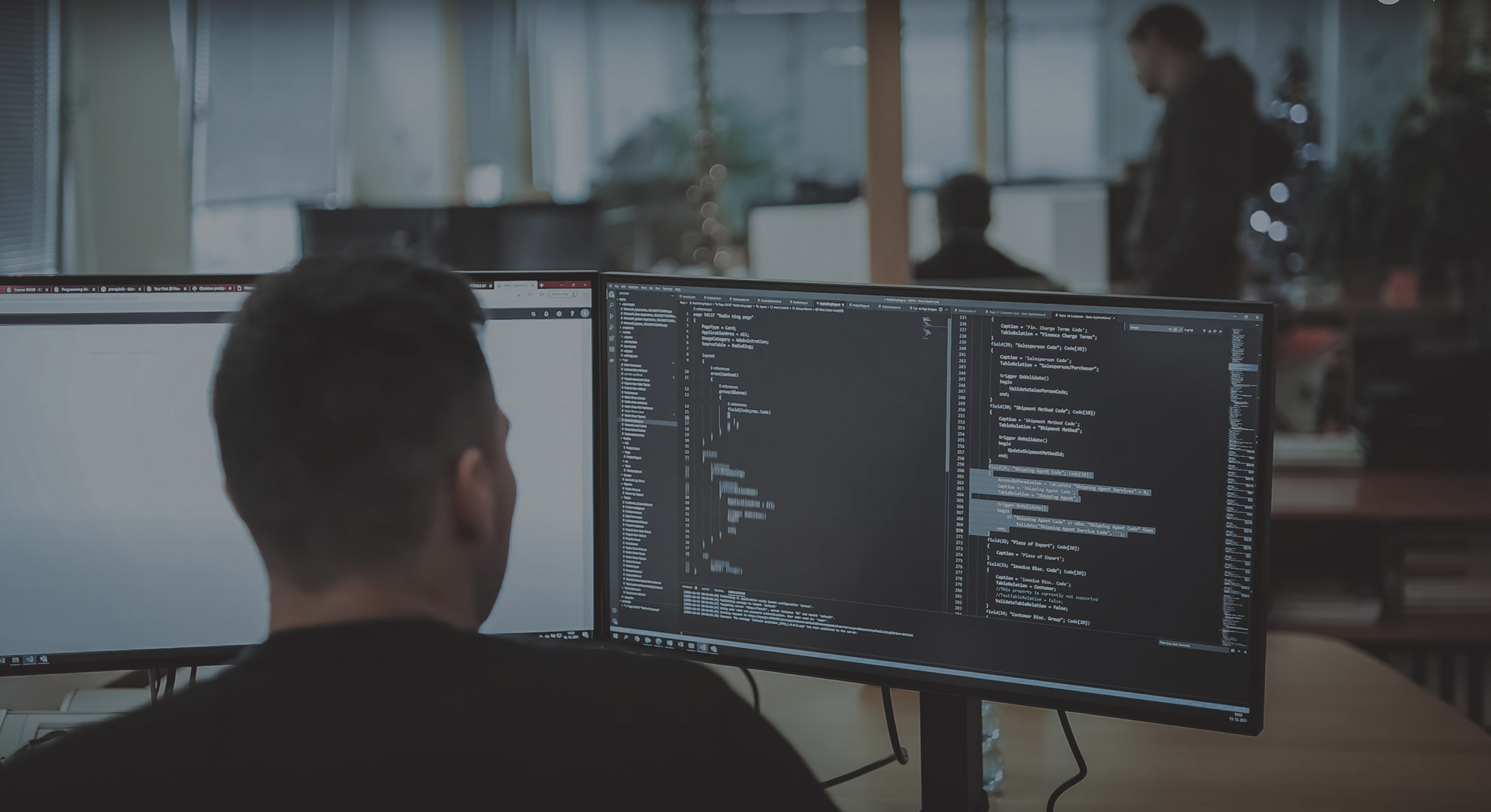 Developer working
